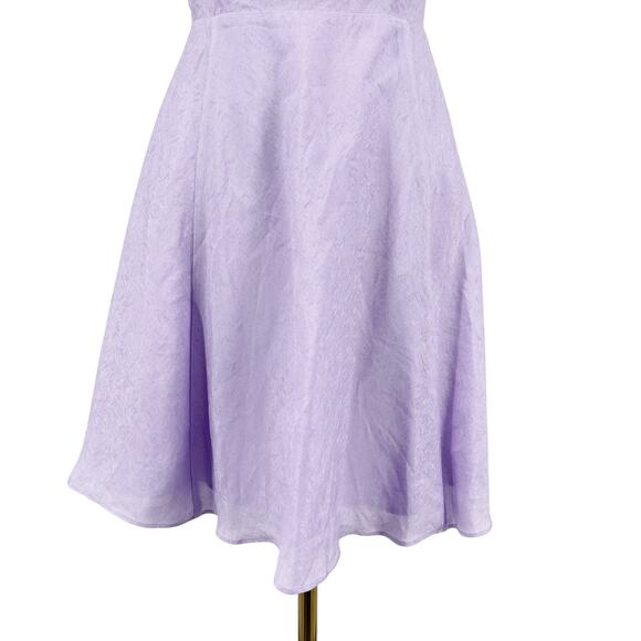 Armani Exchange Flared dress with satin jacquard bows Violet Sky Size 4 A|X - Picture 7 of 12